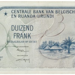 Belgian-Congo. 1000 Francs. Banknote. Type 1958. - Extremely fine.