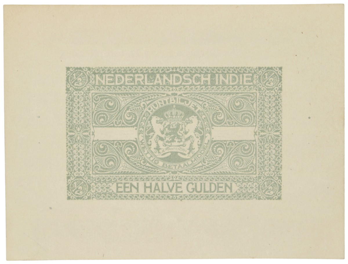 Netherlands-Indies. ½ gulden. Proofprint. Type 1920. - UNC.