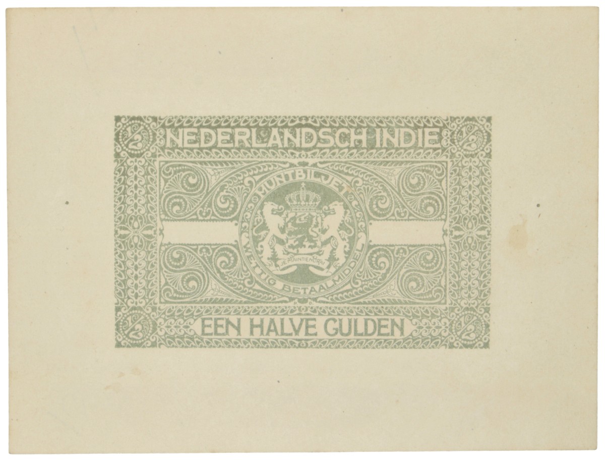 Netherlands-Indies. ½ gulden. Proofprint. Type 1920. - UNC.