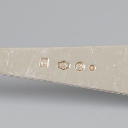3-delige set scheplepels "Haags lofje" zilver.