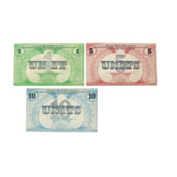 Austria. 1/5/10 Units. Banknote. Type ND. - Very fine / Extremely fine.