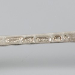 Lepel & vork (Amsterdam, Andries Vis 1741-1799) zilver.