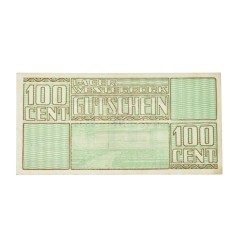 Netherlands. 100 Cent. Banknote. Type 1944. Type Westerbork. - Extremely fine.