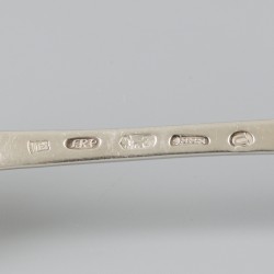 2-delige set lepels (Amsterdam, Frederik Rudolf Precht I 1744-1787) zilver.