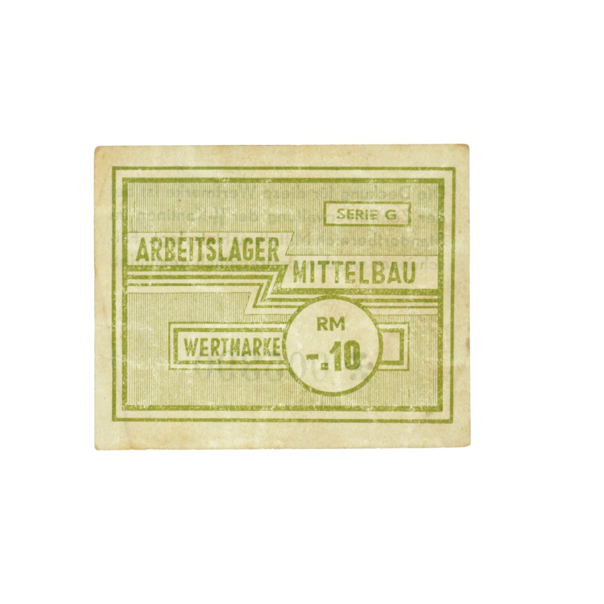 Germany. 0,10 RM. Banknote. Type ND. Type Mittelbau. - Very fine.