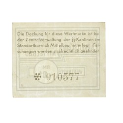 Germany. 0,01 RM. Banknote. Type ND. Type Mittelbau. - Extremely fine.