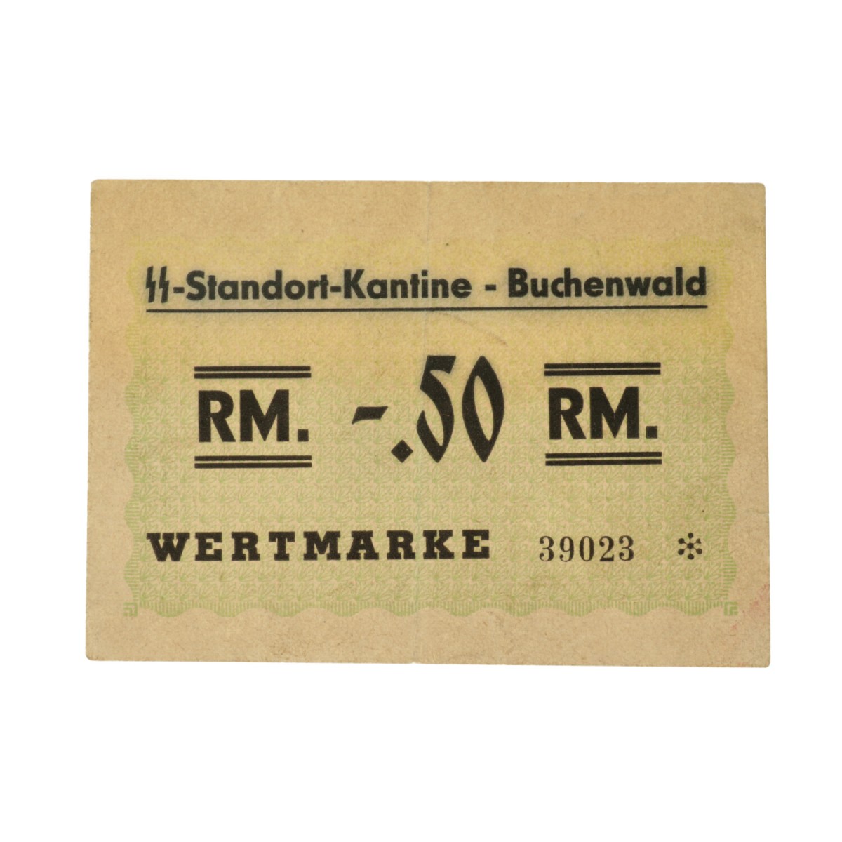 Germany. 0,50 RM. Banknote. Type ND. Type Buchenwald. - Very fine / Extremely fine.
