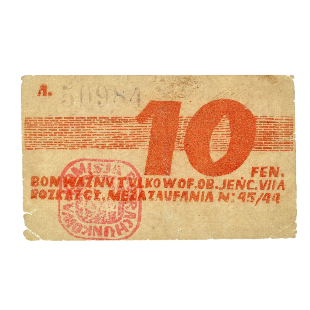 Germany. 10 Fenig. Banknote. Type ND. Type Murnau. - Fine / Very fine.