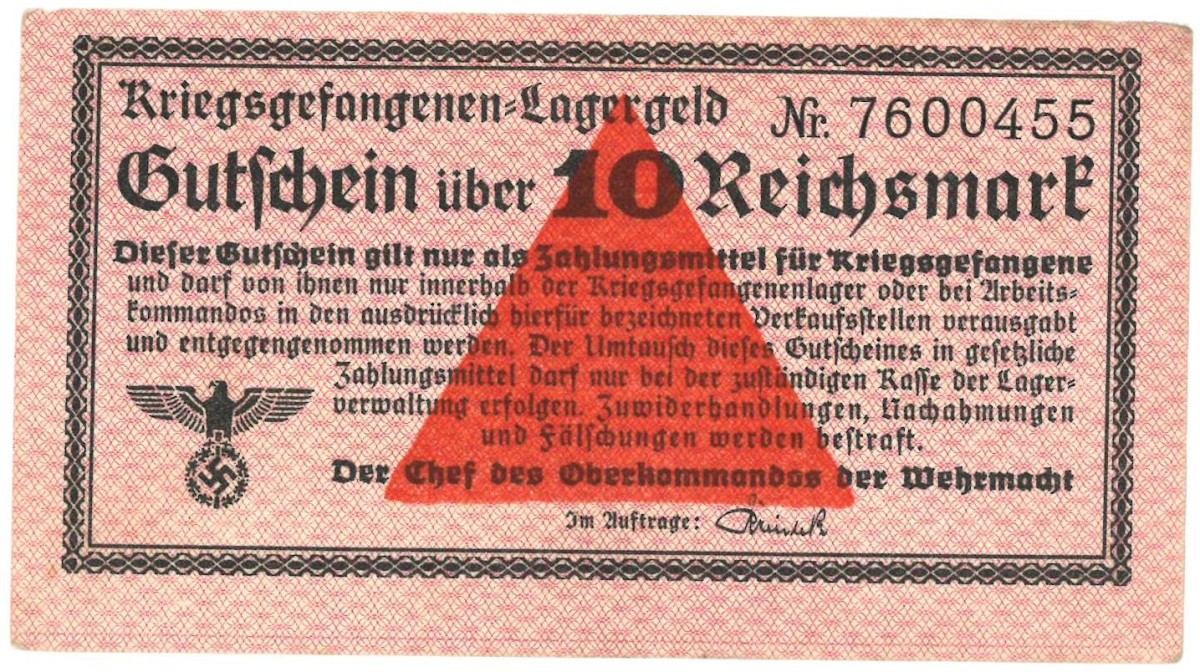 Germany. 10 Reichsmark. Banknote. Type ND. - Extremely fine.