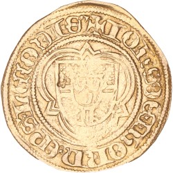 Goudgulden of Postulaatgoudgulden. Luik. Jan van Horne. N.D. (1486 - 1505). Fraai / Zeer Fraai.