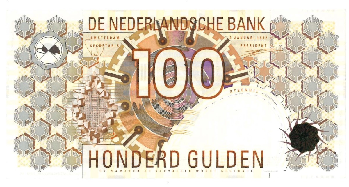Nederland. 100 Gulden. Bankbiljet. Type 1992. Type Steenuil. - Zeer Fraai / Prachtig.