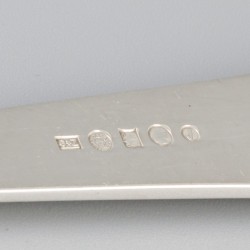6-delige set vorken "Haags lofje" zilver.