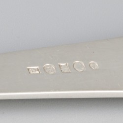 6-delige set vorken "Haags lofje" zilver.