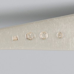 6-delige set dinerlepels "Haags lofje" zilver.