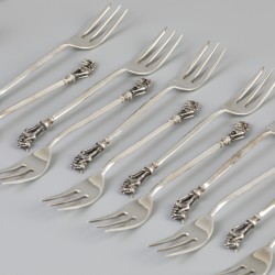 25-delige set theelepels, suikerschep & gebaksvorkjes zilver.