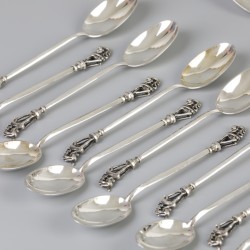 25-delige set theelepels, suikerschep & gebaksvorkjes zilver.