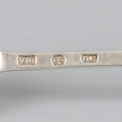 6-delige set lepels (Zutphen, Willem C. van Meurs 1767-1807) zilver.