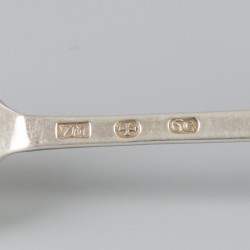 6-delige set lepels (Zutphen, Willem C. van Meurs 1767-1807) zilver.