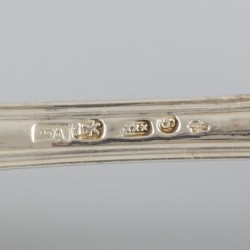 6-delige set lepels (Amsterdam, Frederik Abrahamie 1775-1809) zilver.
