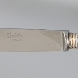 6-delige set dinermessen zilver.