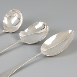 3-delige set scheplepels "Haags Lofje" zilver.