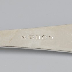 6-delige set vorken "Haags Lofje" zilver.