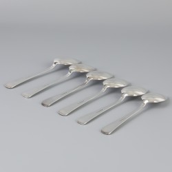 6-delige set lepels "Haags Lofje" zilver.