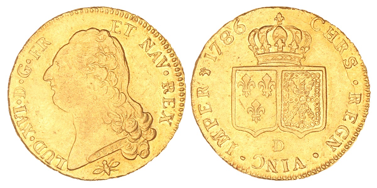 France. Kingdom. Louis XVI. 2 Louis d'Or. 1786 D.