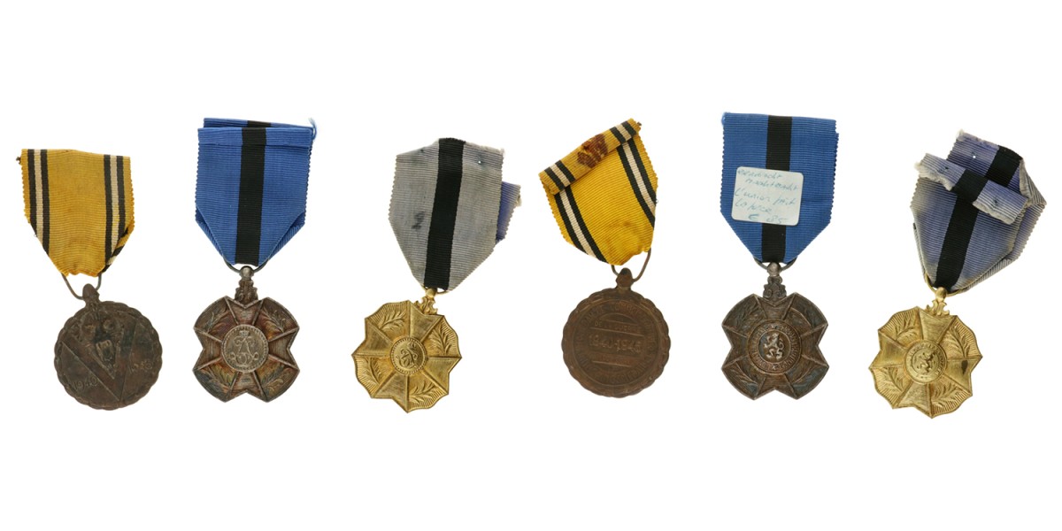 Belgium. Lot (3) Medals of the order of Leopold II and commemorative medal for World war II.