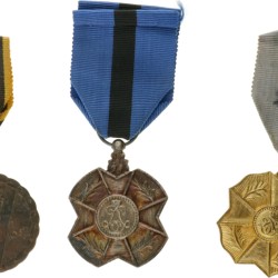 Belgium. Lot (3) Medals of the order of Leopold II and commemorative medal for World war II.