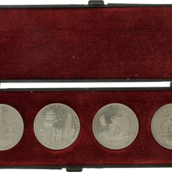 Russia. Soviet Union. N.D. (1991). Lot (4) Medals commemorating 250th Anniversary of the Discovery of Russian America.