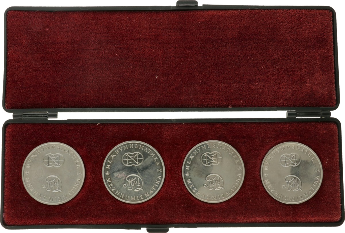 Russia. Soviet Union. N.D. (1991). Lot (4) Medals commemorating 250th Anniversary of the Discovery of Russian America.