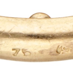 18 kt. Geelgouden Carrera y Carrera 'Diamond Handshake' ring bezet met ca. 0.10 ct. diamant.