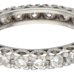 Platina alliance ring bezet met ca. 0.66 ct. diamant.