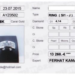 18 kt. Witgouden alliance ring bezet met ca. 3.90 ct. diamant.