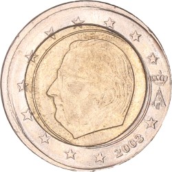 Belgium. Albert II. 2 Euro. Error strike. 2003.