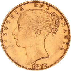 Great Britain. Victoria. Sovereign. 1872 No die number.