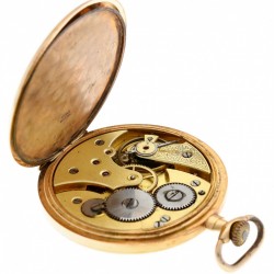 Chronometer Supra - Zakhorloge goud met ketting - ca. 1915.