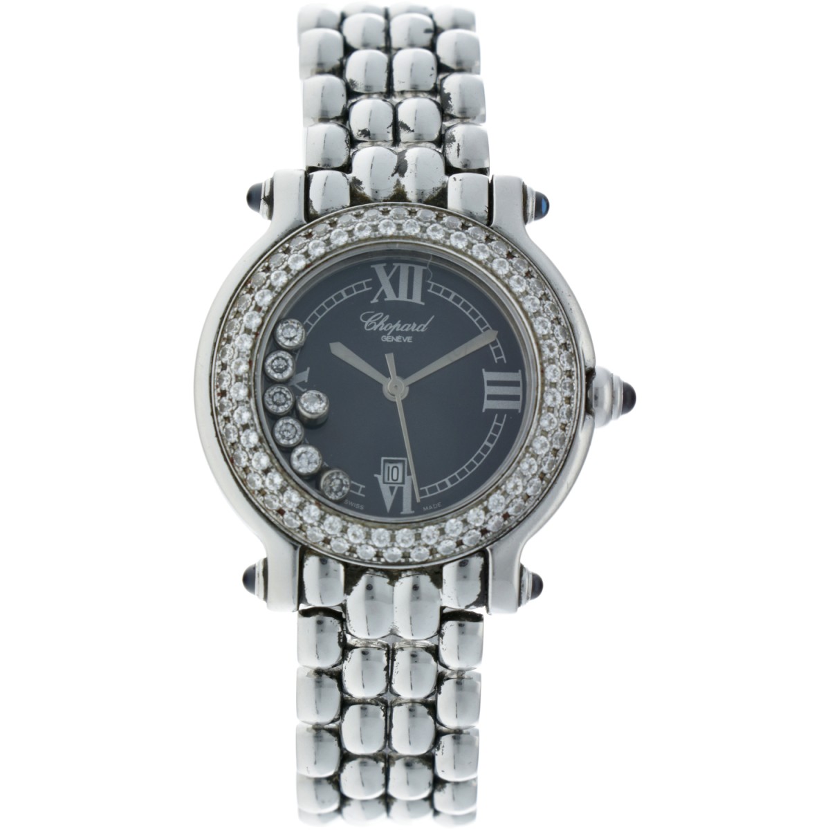 Chopard Happy Sport 8236 Zirkonia Bezel - Dames polshorloge - ca. 2000.