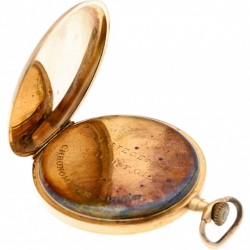 Chronometer Supra - Zakhorloge goud met ketting - ca. 1915.