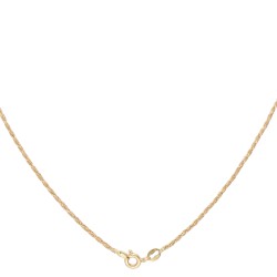 14 kt. Geelgouden collier en een 14 kt. vintage hanger / broche met achterglasschildering.