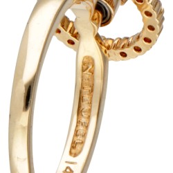 14 kt. Geelgouden Norman Teufel spinner ring bezet met ca. 0.29 ct. diamant.