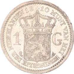 1 Gulden. Wilhelmina. 1910. Prachtig -.