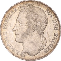 Belgium. Leopold I. 5 Francs. 1848.