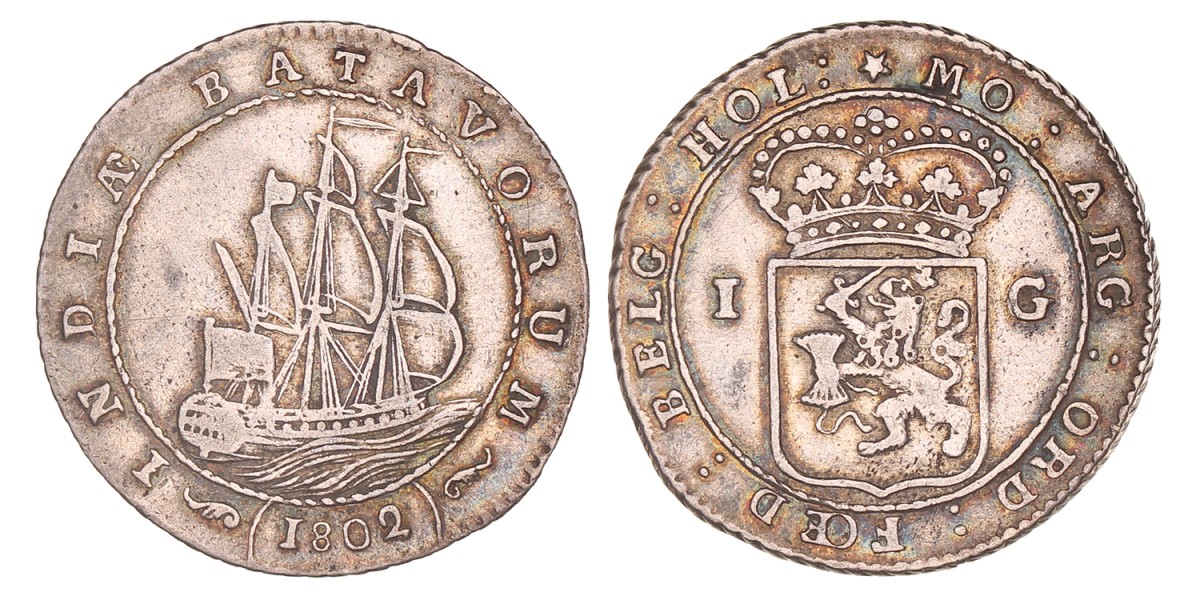 1 Gulden. 1802. Zeer Fraai.