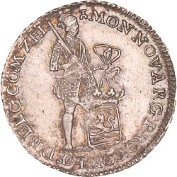 Achtste zilveren dukaat of Pietje. Zeeland. 1793. Zeer Fraai +.