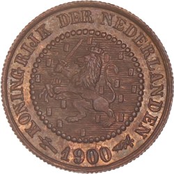½ Cent. Wilhelmina. 1900. UNC.