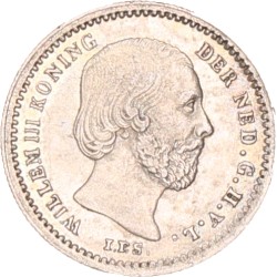 5 Cent. Willem III. 1868. Zeer Fraai / Prachtig.