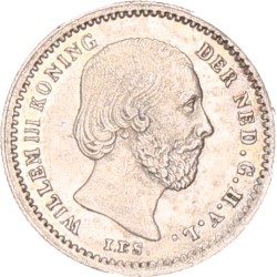 5 Cent. Willem III. 1868. Zeer Fraai / Prachtig.