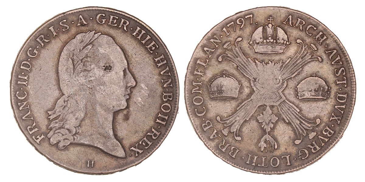 Austria. Günzburg. Francis II. 1 Kronenthaler. 1797 H.